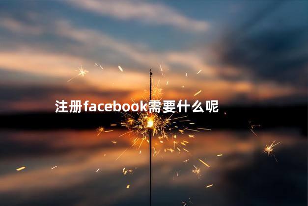 注册facebook需要什么呢