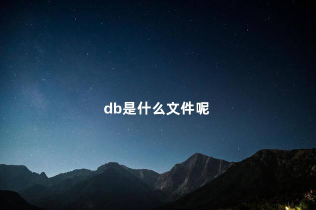 db是什么文件呢