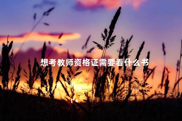 想考教师资格证需要看什么书