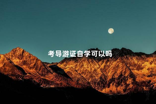 考导游证自学可以吗