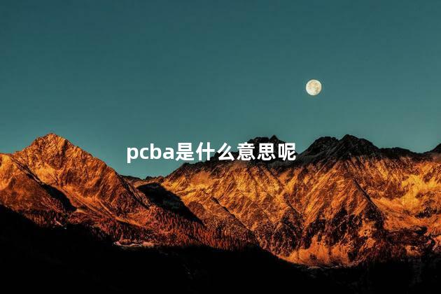 pcba是什么意思呢 pcba板是什么