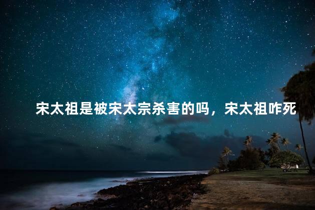 宋太祖是被宋太宗杀害的吗，宋太祖咋死的